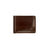 Full Grain Leather Dollar-Size Bifold Wallet – Coffee Brown