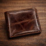 Premium Cow Leather Bifold Wallet – Vintage Tan