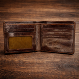 Premium Cow Leather Bifold Wallet – Vintage Tan