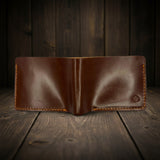 Full Grain Leather Dollar-Size Bifold Wallet – Coffee Brown